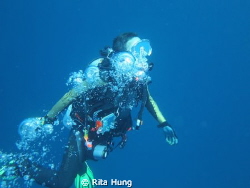 Acending after a deep dive. by Rita Hung 